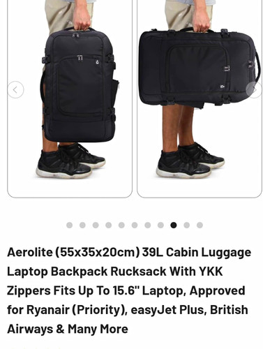 Aerolite 39l cabin backpack - cabin,