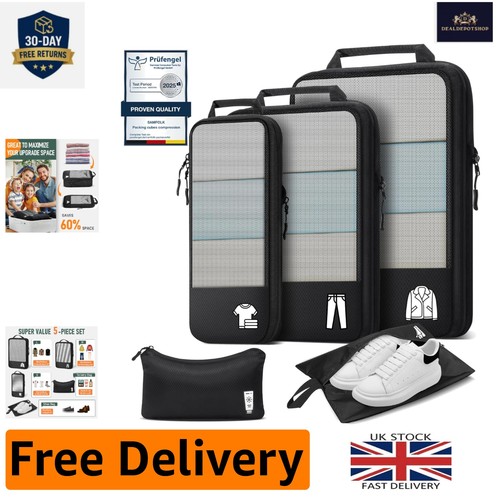 Compression packing cubes set - packing,