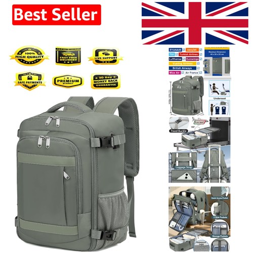 Green cabin bag 40x20x25cm - green,